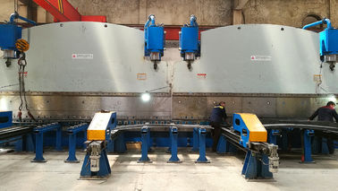 kualitas  Double linkage CNC hydraulic plate bending machine for light pole production line pabrik