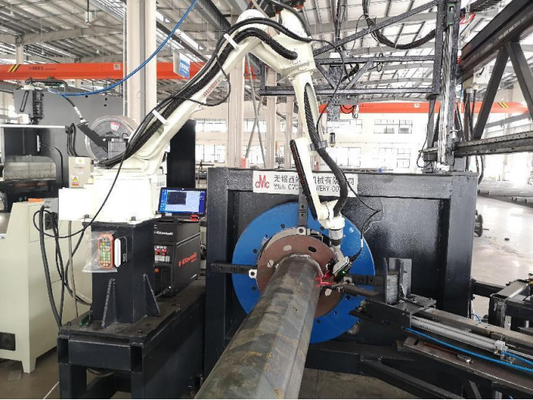Mesin Las Robot Otomatis 350mm 2000mm Untuk Tiang Lampu