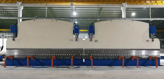 CNC Tandem Hydraulic Press Brake dengan tenaga kerja 320 ton dan panjang meja 6000 mm dengan Sistem CNC DELEM DA53T