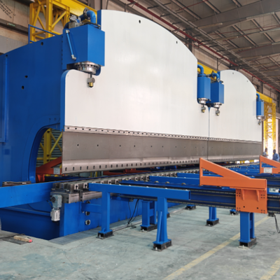 CNC Tandem Hydraulic Press Brake Machine dengan 2X1200Ton tenaga kerja dan 2X6250mm Panjang Meja untuk umur panjang