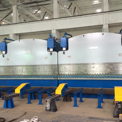 CNC Tandem Hydraulic Press Brake dengan tenaga kerja 320 ton dan panjang meja 6000 mm dengan Sistem CNC DELEM DA53T