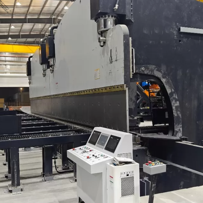 CNC Tandem Hydraulic Press Brake dengan tenaga kerja 320 ton dan panjang meja 6000 mm dengan Sistem CNC DELEM DA53T