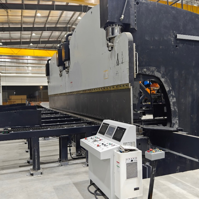 Rem Tekan Hidrolik Tandem CNC 1200 Ton dengan Panjang Meja 6250mm Untuk Pembuatan Monopole
