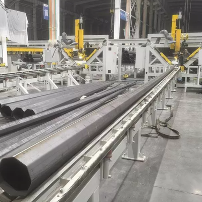 Besar Diameter 600mm Pulse MIG Light Pole Mesin Pengelasan dengan 12m Welding Stroke untuk tiang lampu jalanan
