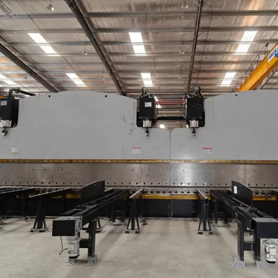 Heavy Duty 2×650Ton 7M CNC Tandem Press Brake untuk Produksi Pole Ringan Long Tapered & Octagonal