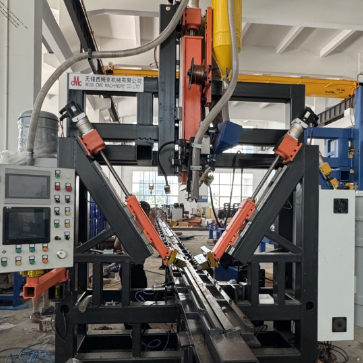 Tiang Lampu Shut-Welding Machine untuk lingkaran dan tiang poligon / tabung 14000mm panjang