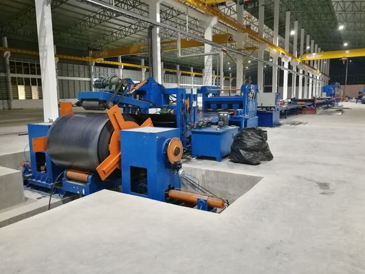 Ekonomis tiang tinggi lini produksi tiang lampu / Cutting Machine untuk 12000mm tiang lampu