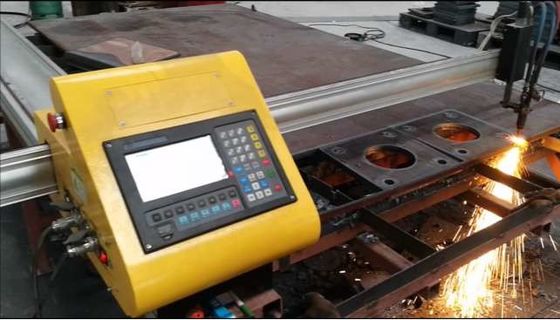 CNC portabel Flame Cutting mesin, Mesin tiang lampu untuk memotong tiang lampu pelat dasar