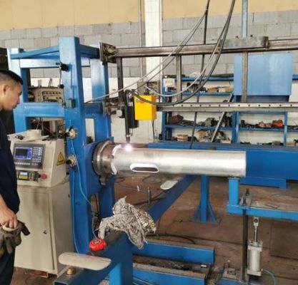 Good price 120mm 260mm Light Pole Welding Machine Pembuatan Tiang Beton Kerucut on line