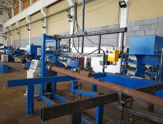 2500 mm Mesin Pole Cahaya, CNC Plasma Light Pole Pintu Mesin Pemotong