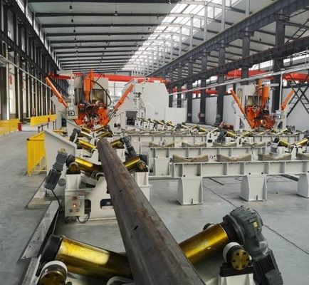 Diameter maksimum 500mm 12000mm Light Pole Shut Welding Machine Untuk tiang komunikasi 5G