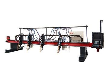 Kecepatan tinggi Multi-Kepala Vertikal Jalur CNC Plasma Cutting Machine untuk Industri