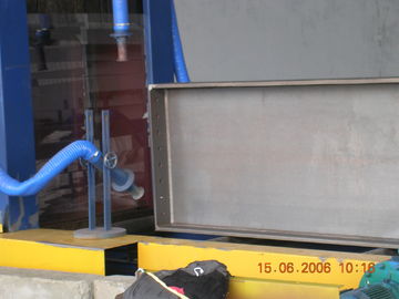 Efisiensi tinggi pelat baja Roller conveyor ditembak peledakan membersihkan mesin untuk kerak
