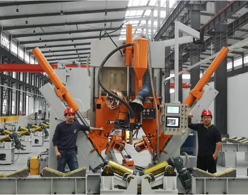 kualitas Model HM800-14000 Light Pole Shut-Welding Machine Untuk Monopole Tiang Tinggi pabrik